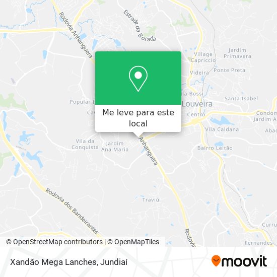 Xandão Mega Lanches mapa