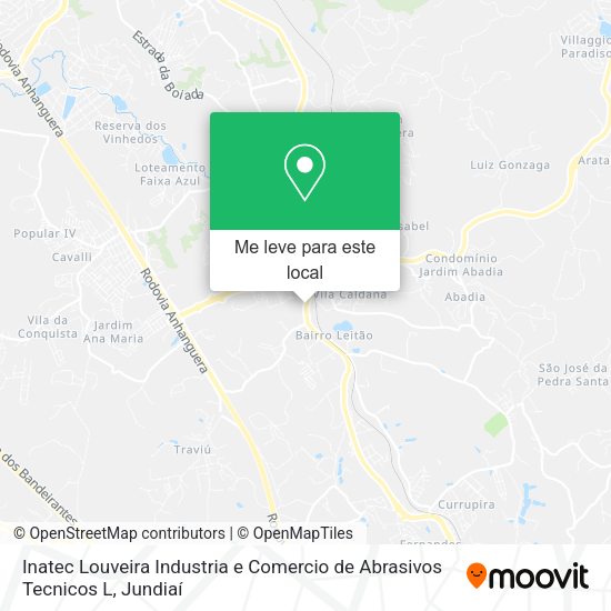 Inatec Louveira Industria e Comercio de Abrasivos Tecnicos L mapa