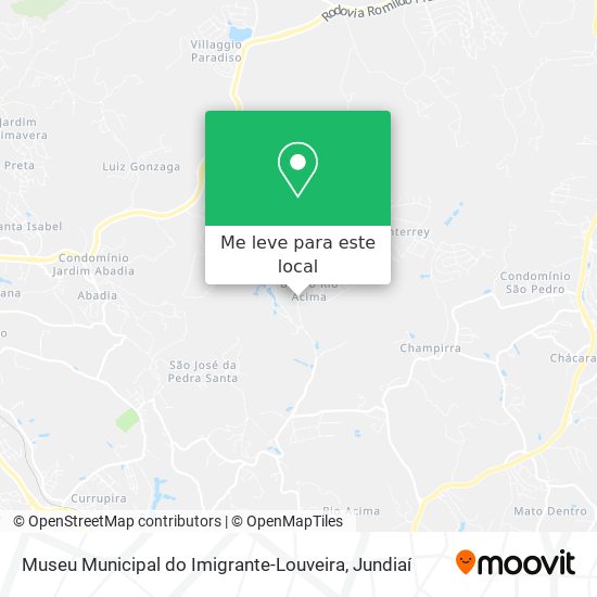 Museu Municipal do Imigrante-Louveira mapa