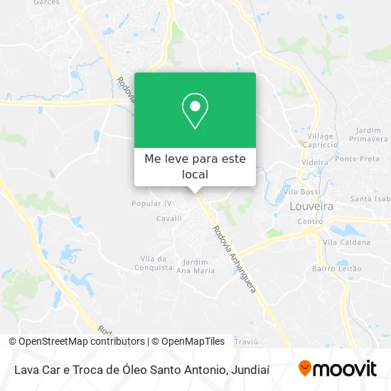 Lava Car e Troca de Óleo Santo Antonio mapa