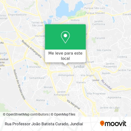 Rua Professor João Batista Curado mapa