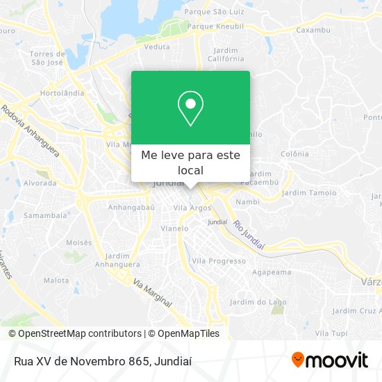 Rua XV de Novembro 865 mapa