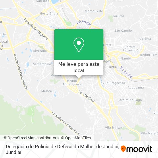 Delegacia de Polícia de Defesa da Mulher de Jundiai mapa