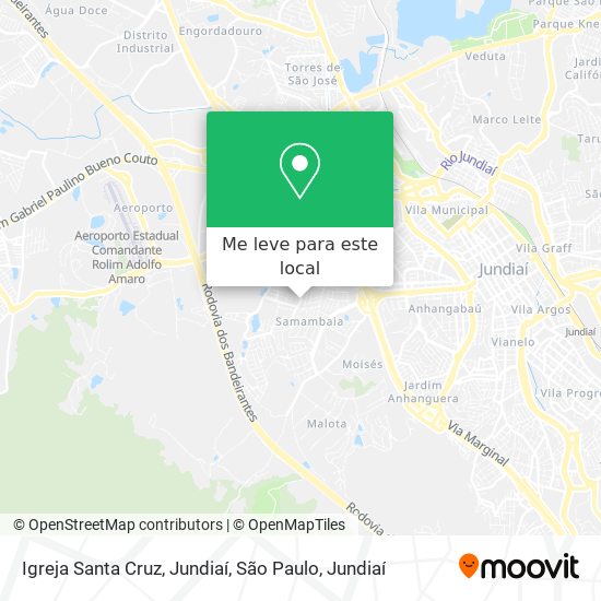 Igreja Santa Cruz, Jundiaí, São Paulo mapa