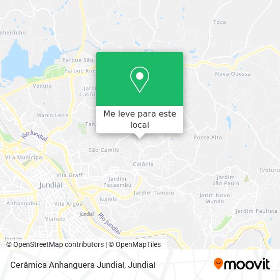 Cerâmica Anhanguera Jundiaí mapa
