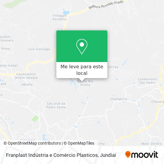 Franplast Indústria e Comércio Plasticos mapa