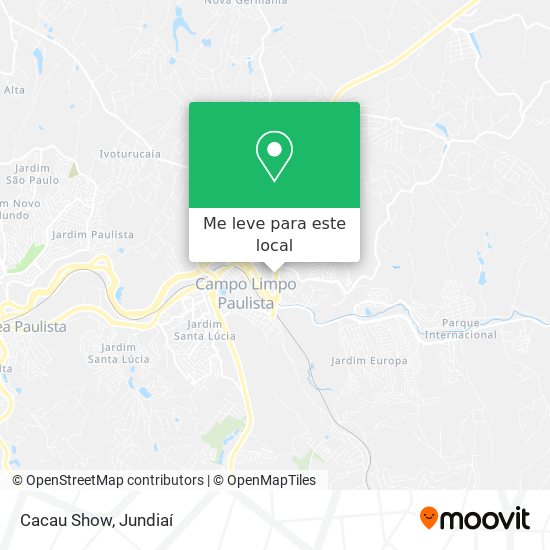 Cacau Show mapa