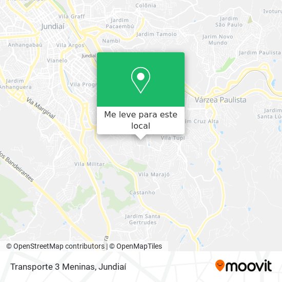 Transporte 3 Meninas mapa