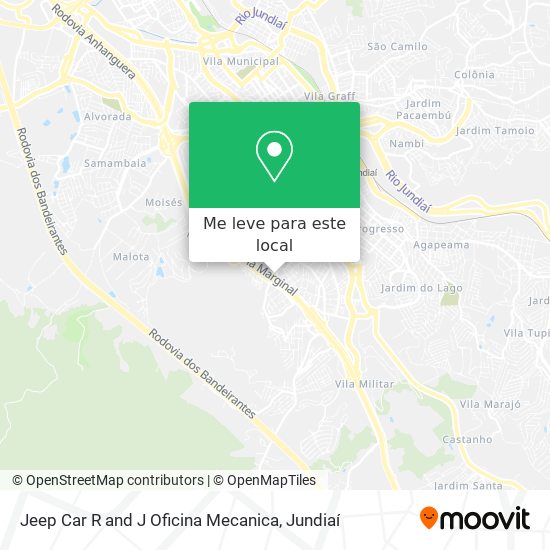 Jeep Car R and J Oficina Mecanica mapa