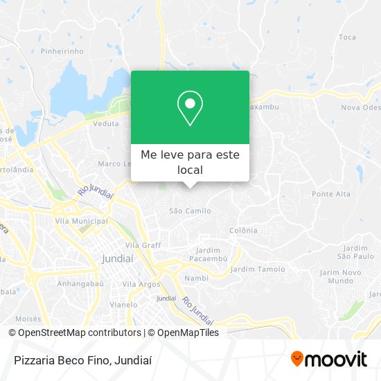 Pizzaria Beco Fino mapa
