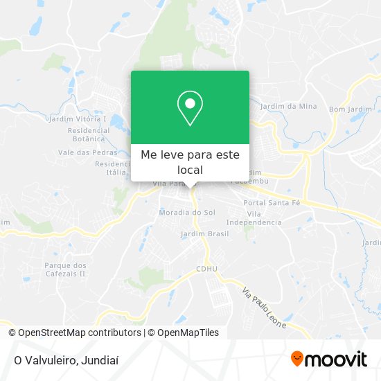 O Valvuleiro mapa