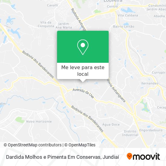 Dardida Molhos e Pimenta Em Conservas mapa