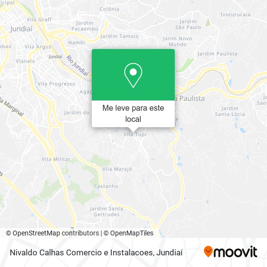 Nivaldo Calhas Comercio e Instalacoes mapa