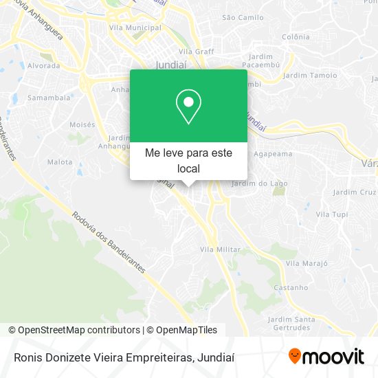 Ronis Donizete Vieira Empreiteiras mapa