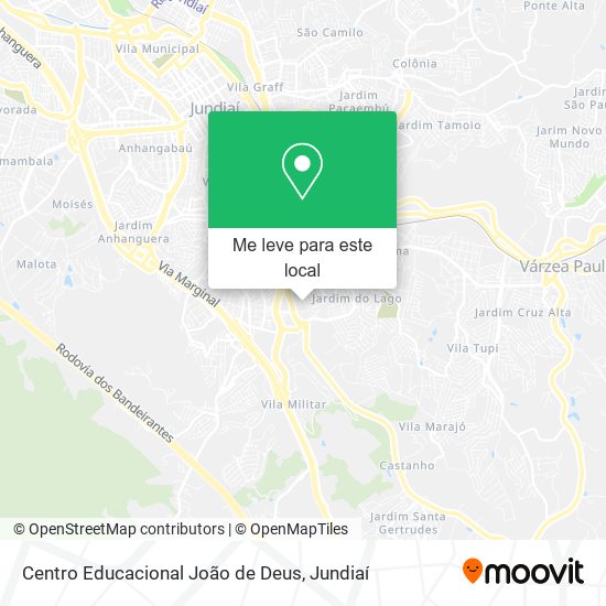 Centro Educacional João de Deus mapa