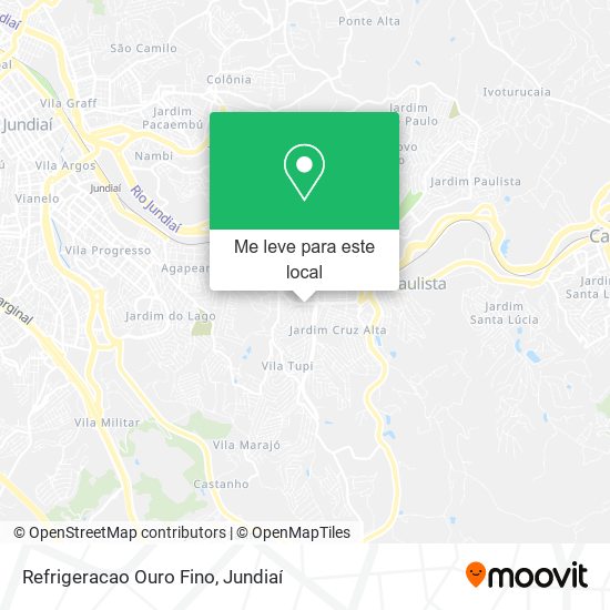 Refrigeracao Ouro Fino mapa