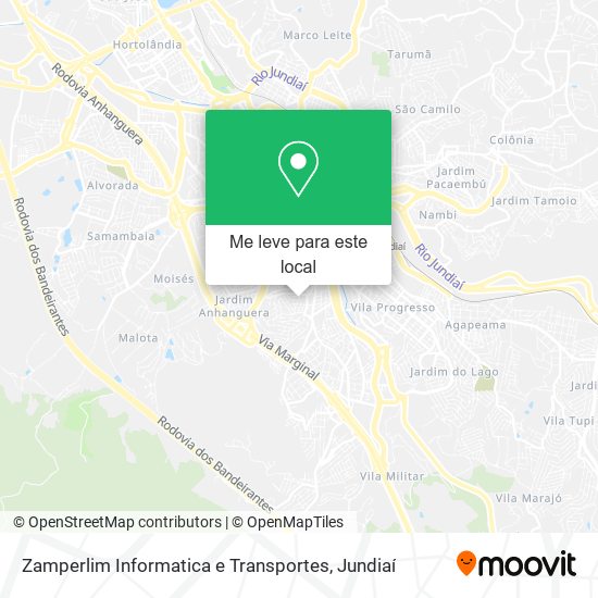 Zamperlim Informatica e Transportes mapa