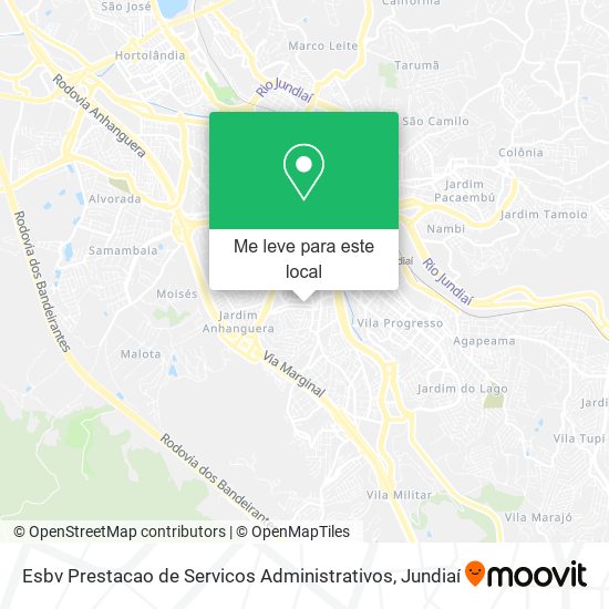 Esbv Prestacao de Servicos Administrativos mapa