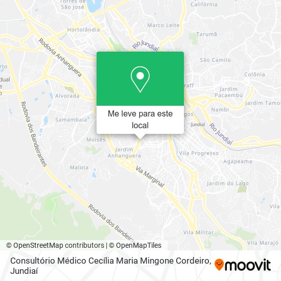 Consultório Médico Cecília Maria Mingone Cordeiro mapa