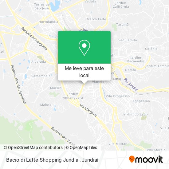 Bacio di Latte-Shopping Jundiai mapa