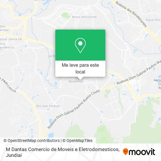 M Dantas Comercio de Moveis e Eletrodomesticos mapa