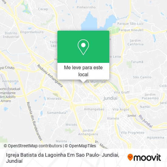 Igreja Batista da Lagoinha Em Sao Paulo- Jundiai mapa