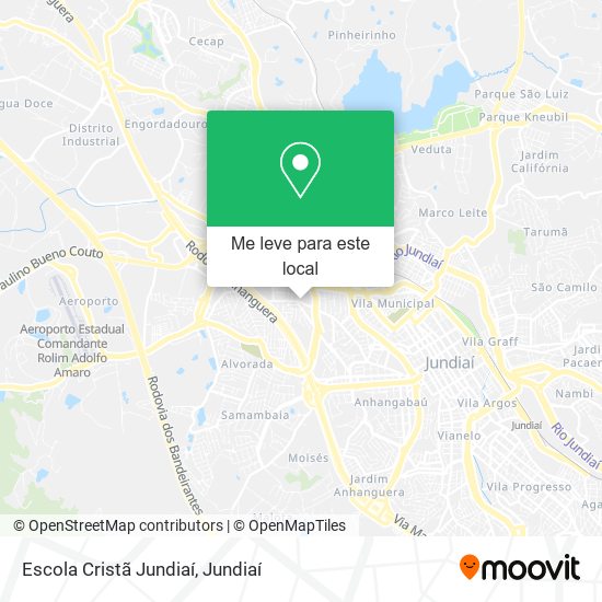 Escola Cristã Jundiaí mapa