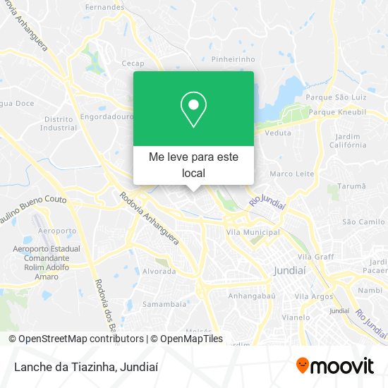 Lanche da Tiazinha mapa