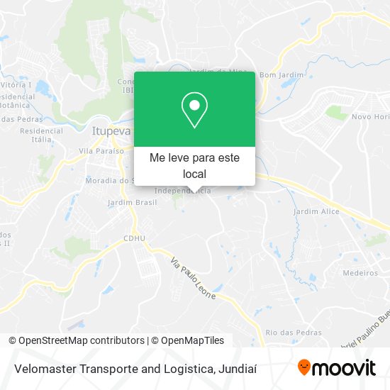 Velomaster Transporte and Logistica mapa