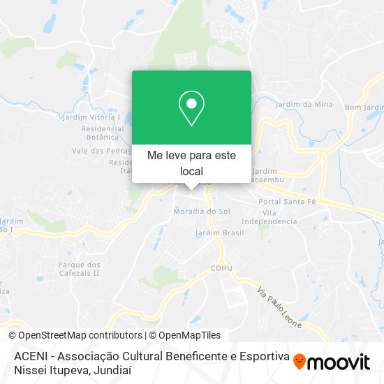 ACENI - Associação Cultural Beneficente e Esportiva Nissei Itupeva mapa