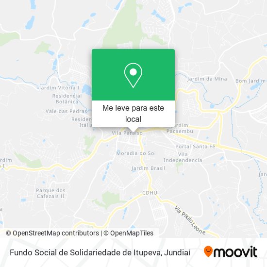 Fundo Social de Solidariedade de Itupeva mapa