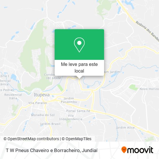 T W Pneus Chaveiro e Borracheiro mapa