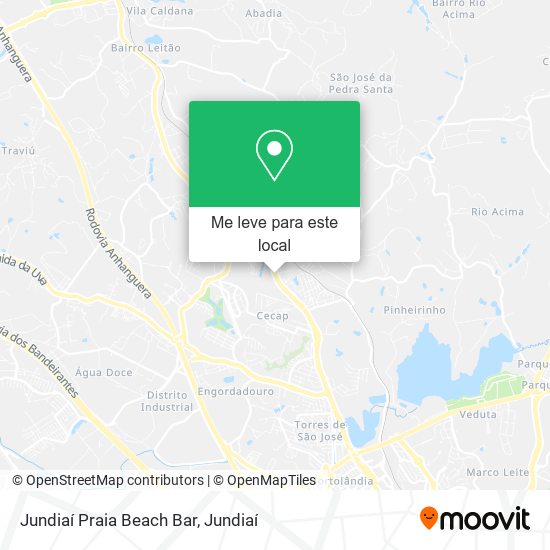 Jundiaí Praia Beach Bar mapa