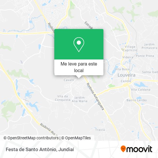 Festa de Santo Antônio mapa