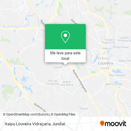 Itaipu Louveira Vidraçaria mapa