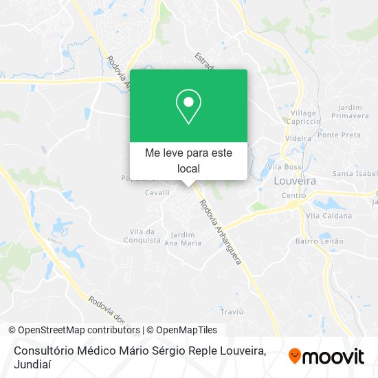 Consultório Médico Mário Sérgio Reple Louveira mapa