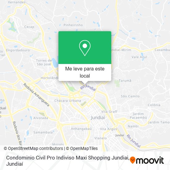 Condominio Civil Pro Indiviso Maxi Shopping Jundiai mapa