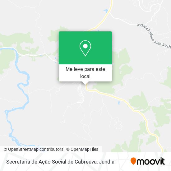 Secretaria de Ação Social de Cabreúva mapa