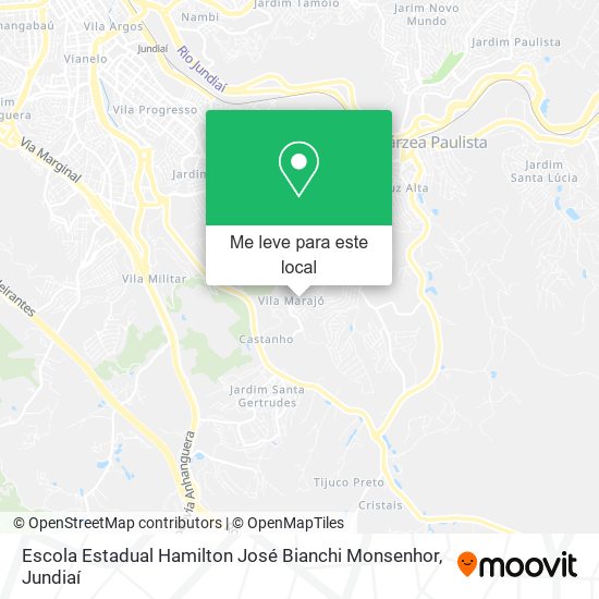 Escola Estadual Hamilton José Bianchi Monsenhor mapa