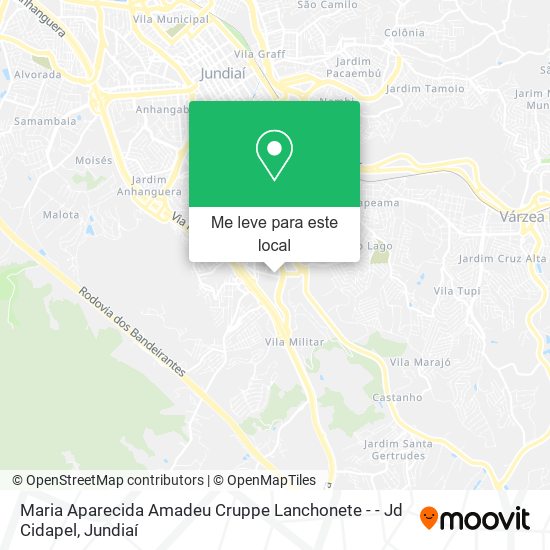 Maria Aparecida Amadeu Cruppe Lanchonete - - Jd Cidapel mapa