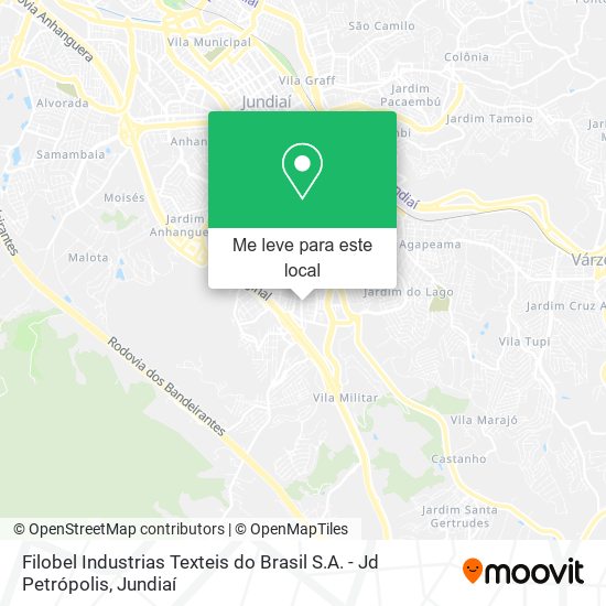 Filobel Industrias Texteis do Brasil S.A. - Jd Petrópolis mapa