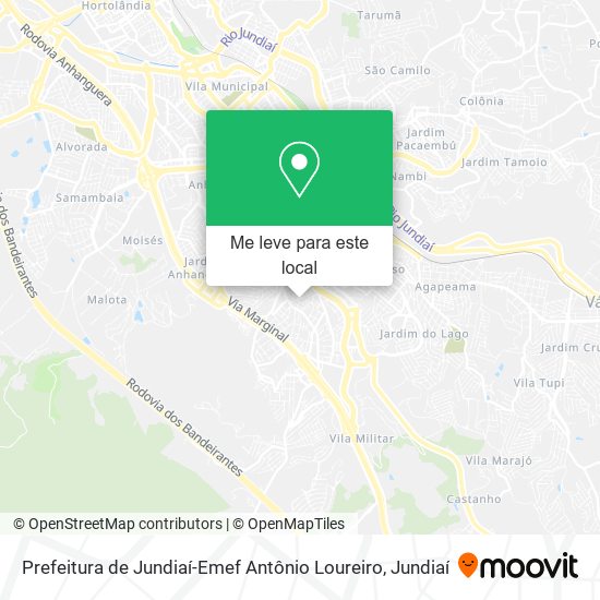 Prefeitura de Jundiaí-Emef Antônio Loureiro mapa