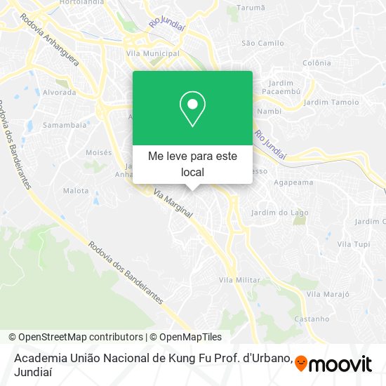 Academia União Nacional de Kung Fu Prof. d'Urbano mapa