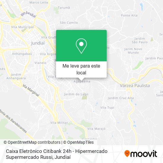 Caixa Eletrônico Citibank 24h - Hipermercado Supermercado Russi mapa