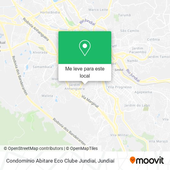 Condomínio Abitare Eco Clube Jundiaí mapa