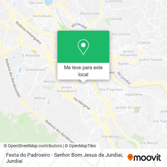 Festa do Padroeiro - Senhor Bom Jesus de Jundiaí mapa