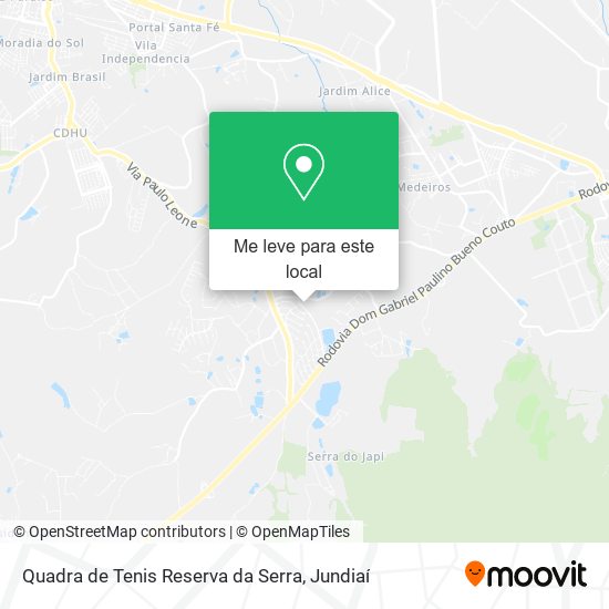 Quadra de Tenis Reserva da Serra mapa