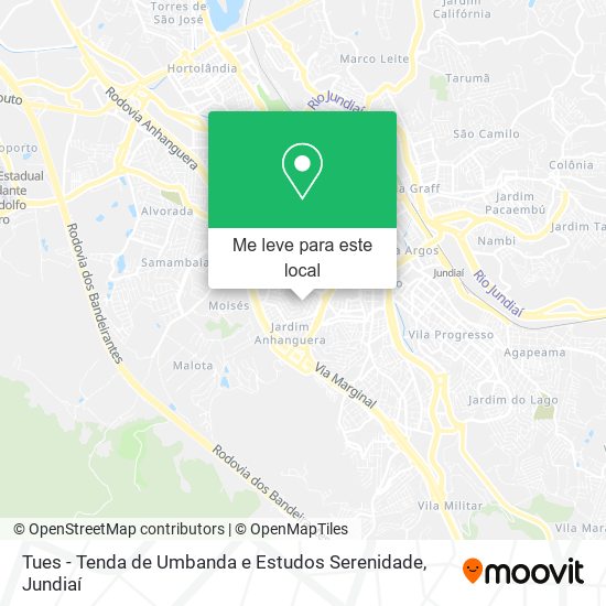Tues - Tenda de Umbanda e Estudos Serenidade mapa