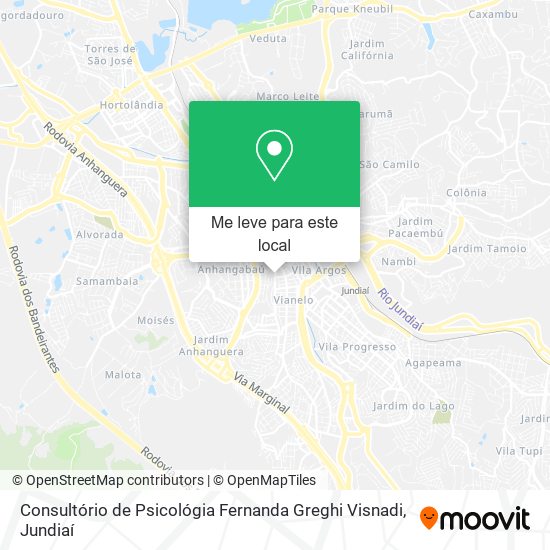 Consultório de Psicológia Fernanda Greghi Visnadi mapa