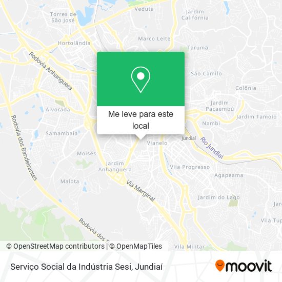 Serviço Social da Indústria Sesi mapa